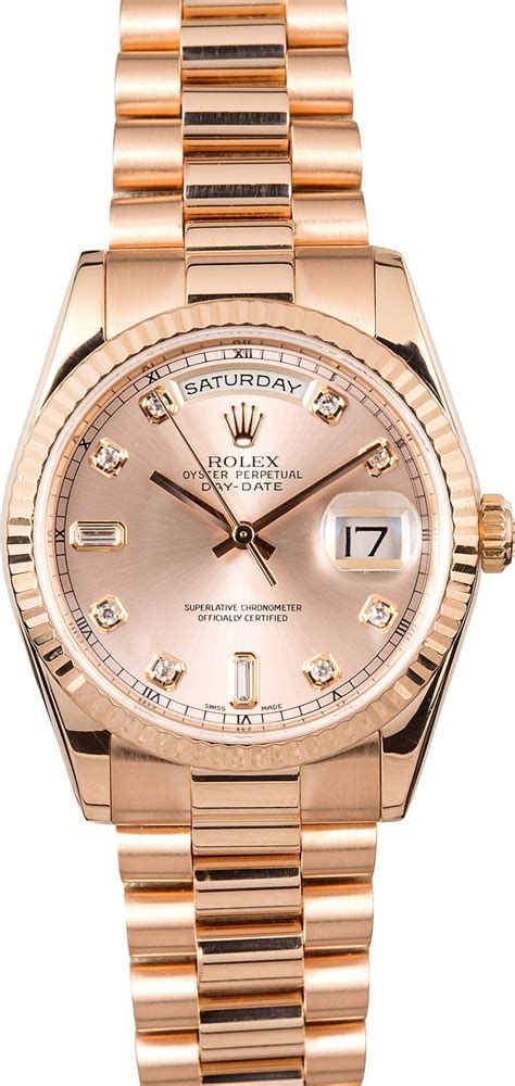 rolex day date rose gold sr number|rolex day date 36 18 ct.